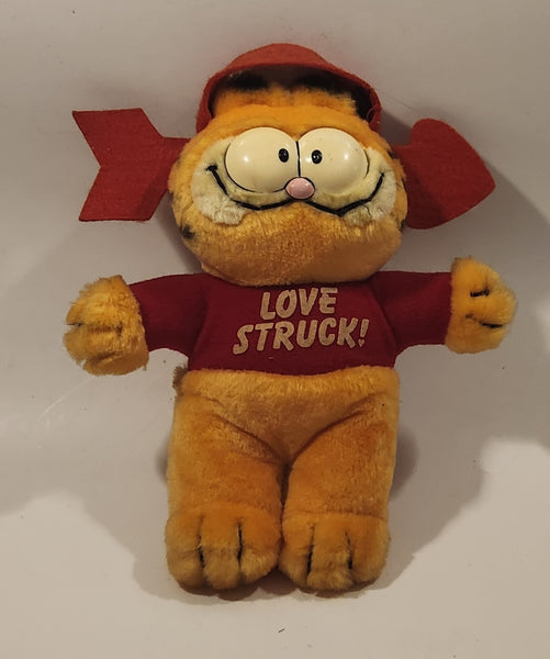 1978, 1981 Dakin Paws Garfield 'Love Struck!' 8 1/2" Tall Toy Plush Stuffed Character with Suction Cup Hanging