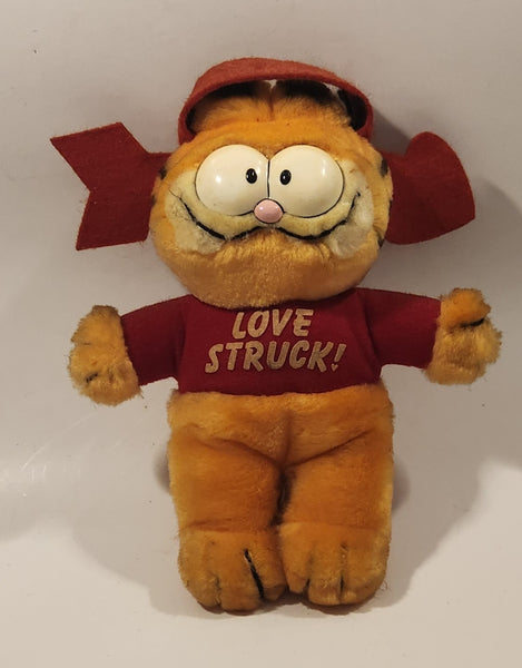 1978, 1981 Dakin Paws Garfield 'Love Struck!' 8 1/2" Tall Toy Plush Stuffed Character with Suction Cup Hanging