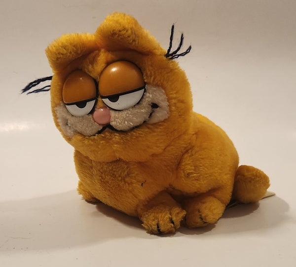 1978, 1981 Dakin Paws Garfield 6 1/2" Tall Toy Plush Stuffed Character