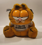 1978, 1981 Dakin Paws Garfield 'I Hate Mondays' 8" Tall Toy Plush Stuffed Character