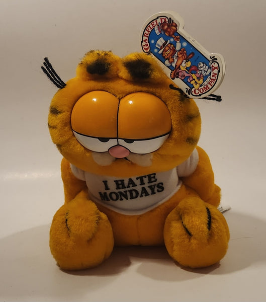 1978, 1981 Dakin Paws Garfield 'I Hate Mondays' 8" Tall Toy Plush Stuffed Character with Tag