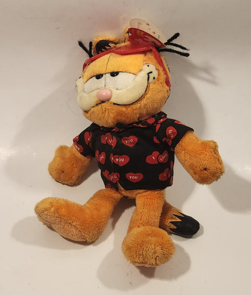 2005 Ty Beanie Babies Paws Garfield Valentine's Day I Love You Shirt 9 1/2" Tall Toy Plush Stuffed Character with Tag