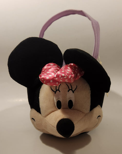 Disney Minnie Mouse 11" Tall Toy Plush Stuffed Character Basket with Tags