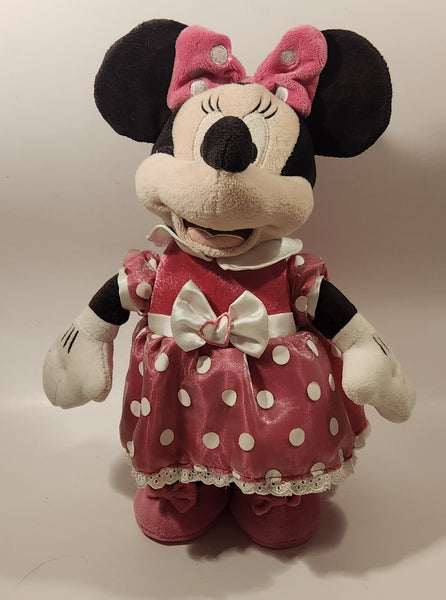 The Disney Store Minnie Mouse Animated Dancing Singing Moving 13" Tall Toy Plush Stuffed Character