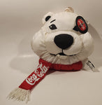 1993 Always Coca Cola Polar Bear 8" Tall Toy Stuffed Plush Mascot with Window Suction Cup Hanging with Tags