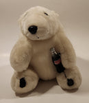 1990s Coca Cola Polar Bear with Bottle 8" Tall Toy Stuffed Plush Mascot