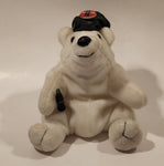 1997 Coca Cola Polar Bear with Green Cap Holding a Bottle 6" Tall Stuff Animal Character Bean Bag Plush No Tags