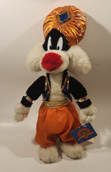 1998 Ace Novelties Warner Bros. Looney Tunes Sylvester The Cat Genie 14 1/2" Tall Toy Stuffed Plush with Tag