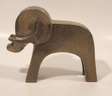 Elephant Cast Aluminum 7" Long Animal Sculpture