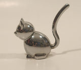 Umbra Sitting Cat Silver Chrome Ring Holder 2 3/4" Long Metal Figurine