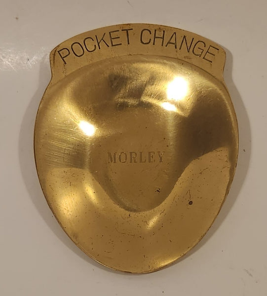 Vintage Pocket Change Brass Tray Dish Engraved Morley