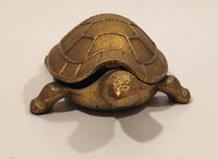 Turtle Tortoise Brass Trinket Jewelry Box