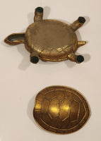 Turtle Tortoise Brass Trinket Jewelry Box