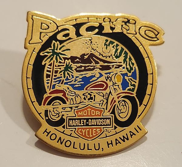 Harley Davidson Motor Cycles Pacific Honolulu Hawaii Enamel Metal Lapel Pin