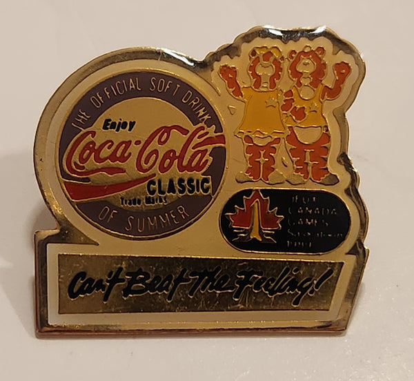 1989 Jeux Canada Games Coca Cola Classic Can't Beat The Feeling! Saskatoon, Saskatchewan Enamel Metal Lapel Pin