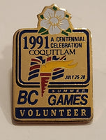 1991 BC Summer Games Coquitlam A Centennial Celebration Volunteer Enamel Metal Lapel Pin