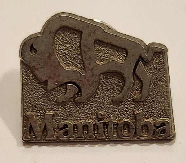 Manitoba Bison Buffalo Themed 3/4" x 7/8" Metal Lapel Pin