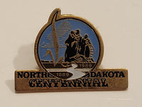 1889 to 1989 North Dakota Centennial Enamel Metal Lapel Pin