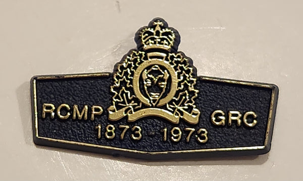 RCMP Royal Canadian Mounted Police 1873 to 1973 Plastic Lapel Pin Missing Backing