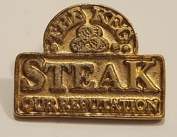 Rare The KEG Steak Our Reputation Gold Tone Metal Lapel Pin