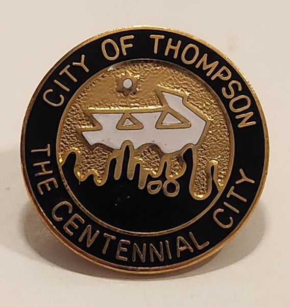 The City Of Thompson The Centennial City Manitoba Enamel Metal Lapel Pin