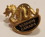 Vernon Canada British Columbia Ogopogo Enamel Gold Tone Metal Lapel Pin