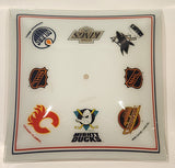 Rare Version NHL Ice Hockey Teams Canucks Flames Oilers Ducks Kings Sharks 13 1/2" x 13 1/2" Glass Ceiling Light Cover