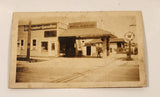 Antique MacLaren's Highland Station Mac's Shell Gasoline Premier Gasoline Texaco Motor Oil Black and White Photo Card