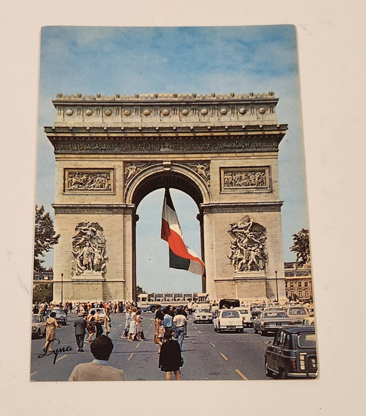 Vintage L'Arc de Triomphe Paris France Postcard