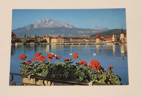 Vintage Mount Pilatus Lucerne Switzerland Postcard