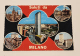 Vintage Saluti da Milano Italy Postcard