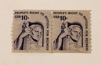 1975 USA People's Right To Petition For Redress 10 Cent Postal Stamp Set of 2