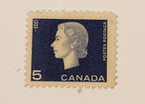 1962 Canada Queen Elizabeth II 5 Cent Postal Stamp