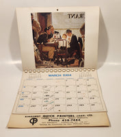 1984 Norman Rockwell Appointment Calendar Kingsway Quick Printers (1969) Ltd. Vancouver B.C.