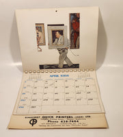 1984 Norman Rockwell Appointment Calendar Kingsway Quick Printers (1969) Ltd. Vancouver B.C.