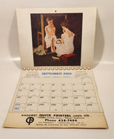 1984 Norman Rockwell Appointment Calendar Kingsway Quick Printers (1969) Ltd. Vancouver B.C.