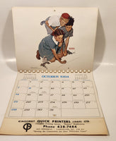 1984 Norman Rockwell Appointment Calendar Kingsway Quick Printers (1969) Ltd. Vancouver B.C.