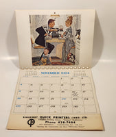 1984 Norman Rockwell Appointment Calendar Kingsway Quick Printers (1969) Ltd. Vancouver B.C.