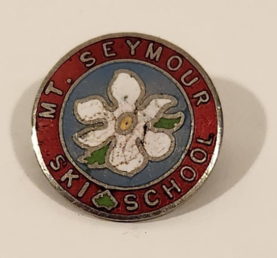 Vintage Mt. Seymour Ski School Enamel Metal Lapel Pin