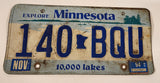 1994 Minnesota Explore 10,000 Lakes Vehicle License Plate Tag 140 BQU