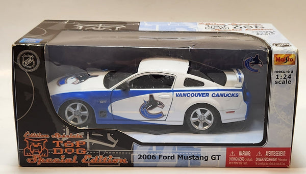 2006 Maisto Top Dog Special Edition 2006 Ford Mustang GT NHL Vancouver Canucks 1:24 Scale Die Cast Toy Car Vehicle New in Box