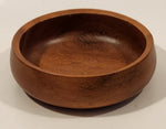 Vintage Hand Carved Teak Wood Salad Bowl Made in Philippines