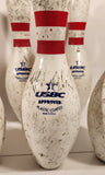 QUBICA AMF Amflite II USBC Approved 15" Plastic Coated Bowling Pins Full Set of 10 Made in U.S.A.