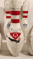 QUBICA AMF Amflite II USBC Approved 15" Plastic Coated Bowling Pins Full Set of 10 Made in U.S.A.