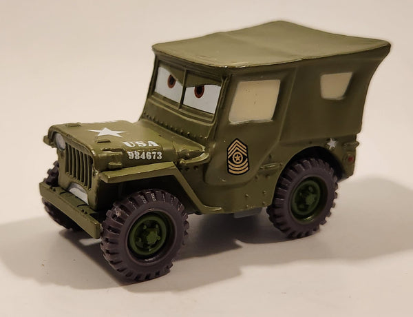 Disney Pixar 41 WW2 Jeep USA 984673 Army Green Die Cast Toy Car Vehicle