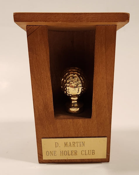 One Holer Club Outhouse Shaped Wood Golf Trophy Award