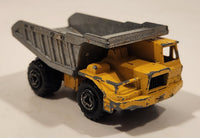 Majorette No. 274 Benne Carriere Quarry Super Dump Truck 1/100 Scale Yellow Grey  Die Cast Toy Car Vehicle