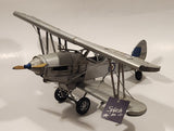 RAF Hawker Hind K5418 Airplane Silver Grey Large 11 3/4" Long Tin Metal Military Aircraft Model