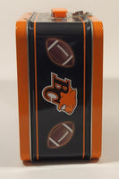 2003 CFL BC Lions Football Team 50 Seasons Est 1953 Dave Dickenson Quarterback Jason Clermont Slotback Orange and White Tin Metal Lunch Box