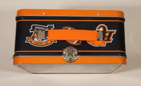 2003 CFL BC Lions Football Team 50 Seasons Est 1953 Dave Dickenson Quarterback Jason Clermont Slotback Orange and White Tin Metal Lunch Box